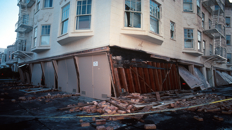 a building that has been destroyed