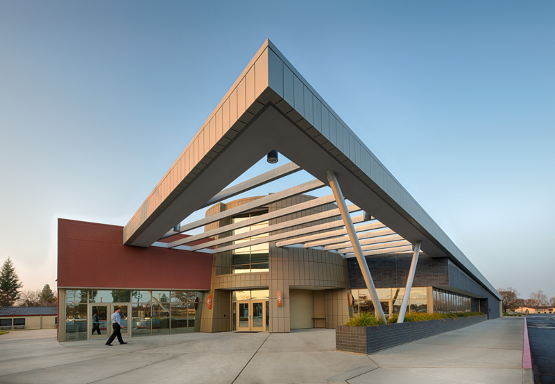 a building with a roof