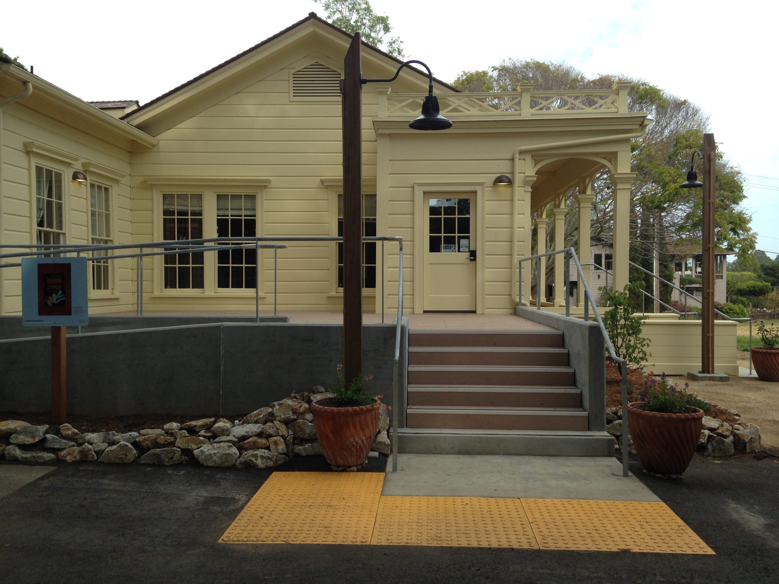 a house with a porch and stairs