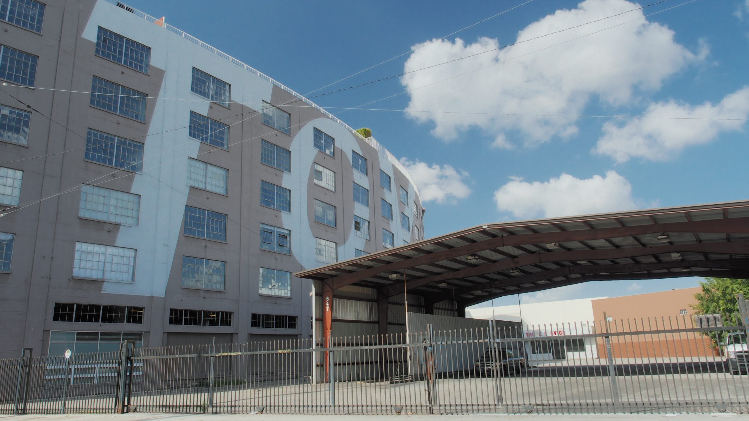 a building with a solar panel