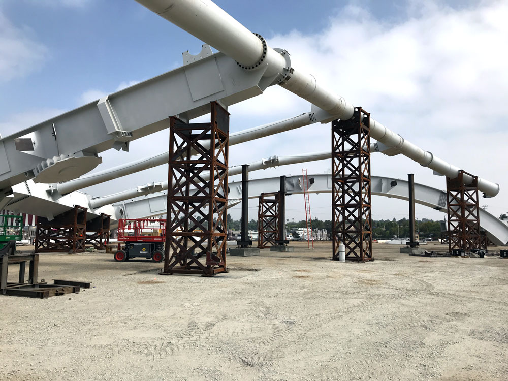 large beams of a building under construction